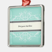 Sierlijke rand eierschaal blauw wit ornament (Links)