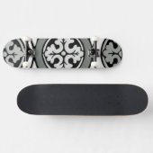 Sierlijke Renaissance Rozet Tegelontwerp Persoonlijk Skateboard (Horizontaal)