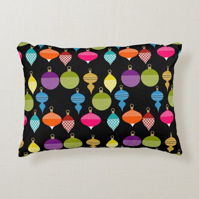Sierlijke Retro Kerstmis Decoratieve Bal Accent Kussen (Voorkant)