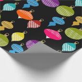 Sierlijke Retro Kerstmis Decoratieve Bal Cadeaupapier (Hoek)