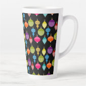 Sierlijke Retro Kerstmis Decoratieve Bal Latte Mok (Rechts)