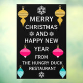 Sierlijke Retro Kerstmis Decoratieve Bal Raamsticker (Vel 3)