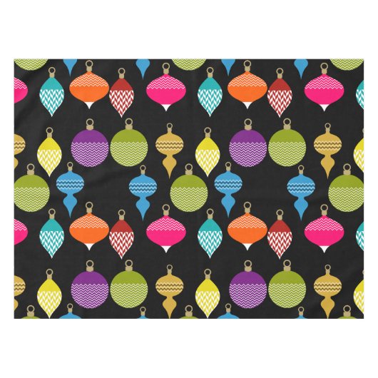 Sierlijke Retro Kerstmis Decoratieve Bal Tafelkleed (Voorkant (Horizontaal))