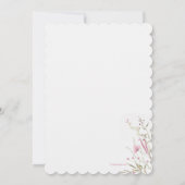 Sierlijke roze bloemen kaart (Achterkant)