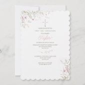 Sierlijke roze bloemen kaart (Voorkant)