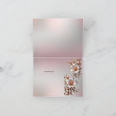 Sierlijke Roze Bloemige Bedankkaart (Binnen)