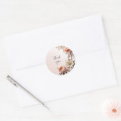 Sierlijke roze en witte bloemen sticker (Envelop)