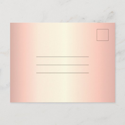Sierlijke Roze Gouden Quinceanera Save The Date Briefkaart (Achterkant)