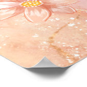 Sierlijke Roze Groene Zuiverheid Lotus Poster (Hoek)