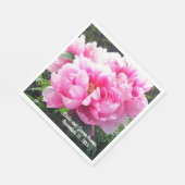 Sierlijke Roze Pioenrozen Servet (Hoek)
