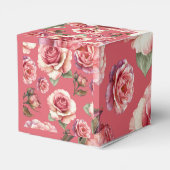 Sierlijke Roze Roos Bedankdoosjes (Achterkant)