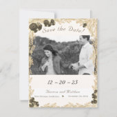 Sierlijke Rozen Save The Date Kaart (Voorkant)
