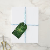 SIERLIJKE SCHAKERINGEN VAN KERSTGROENE VERSIERINGE CADEAULABEL (Met Touw)
