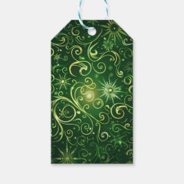SIERLIJKE SCHAKERINGEN VAN KERSTGROENE VERSIERINGE CADEAULABEL