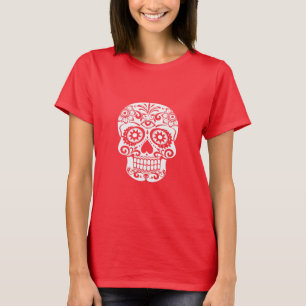 Sierlijke Schedel Kunst T-shirt