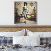 sierlijke schoonheid canvas afdruk (Insitu (Slaapkamer))