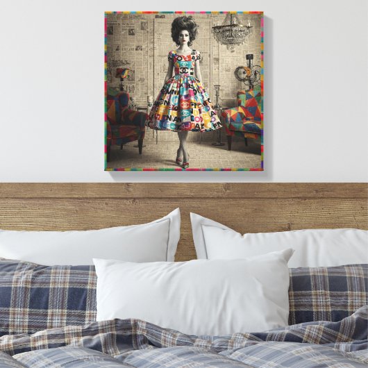 sierlijke schoonheid canvas afdruk (Insitu (Slaapkamer))