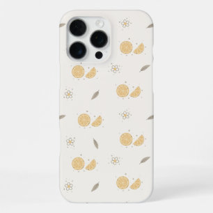Sierlijke sinaasappelschijfprint iPhone 16 pro max hoesje