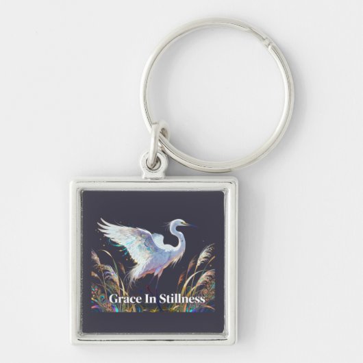 Sierlijke Sleutelhanger 'Grace In Stillness' (Voorkant)