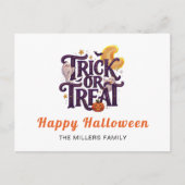 Sierlijke Spoken Halloween Briefkaart (Voorkant)