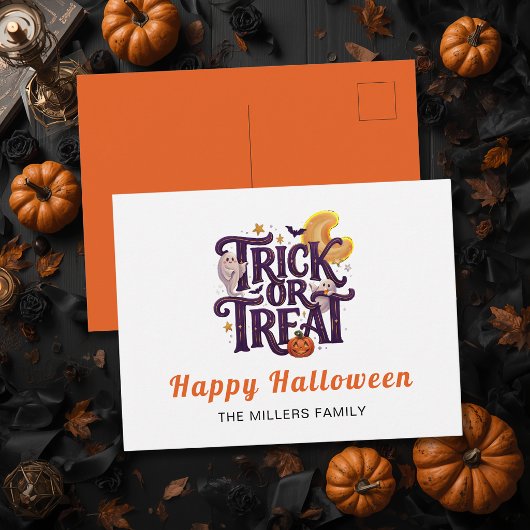 Sierlijke Spoken Halloween Briefkaart