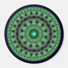 Sierlijke sprookjesronde fractal mandala magneet