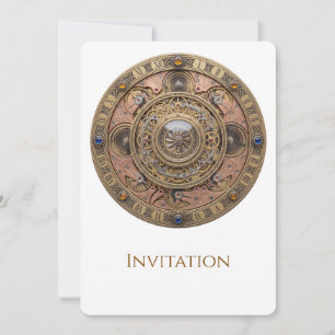 Sierlijke Steampunk Klokwerk Mandala met Messing T Kaart