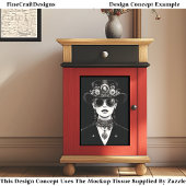 Sierlijke Steampunk Vrouw Monochroom AC5 Découpage Tissuepapier
