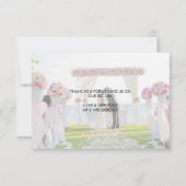 Sierlijke stijlvolle 2 foto bruiloft dank u kaart (Achterkant)