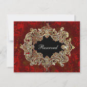 Sierlijke stoelkaart voor feesttafel kaart (Achterkant)