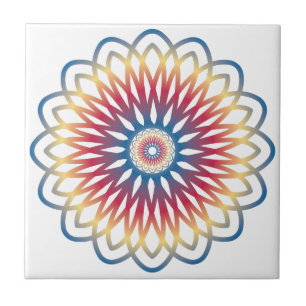 Sierlijke tegelkunst mandala ontwerp tegeltje