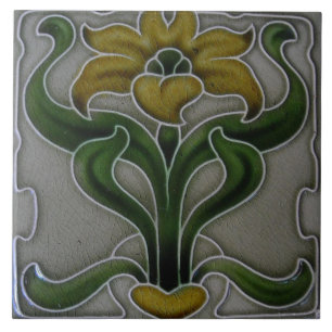 Sierlijke Tegels Art Deco Vintage Tegeltje