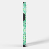 Sierlijke tegels in groen en wit iPhone hoesje (Rechterkant)