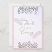 Sierlijke tuin Soiree in Sobar Roze ingelijst Blis Kaart (Achterkant)