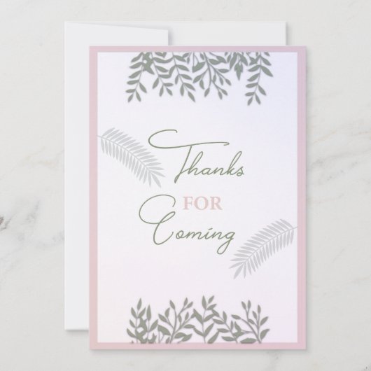 Sierlijke tuin Soiree in Sobar Roze ingelijst Blis Kaart (Achterkant)