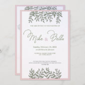 Sierlijke tuin Soiree in Sobar Roze ingelijst Blis Kaart (Voorkant / Achterkant)