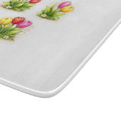 Sierlijke Tulp Glas Snijplank (Hoek)
