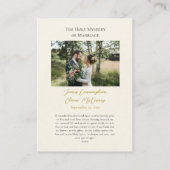 Sierlijke turkooizen bloemen Orthodoxe Huwelijksge Plaatskaartje (Achterkant)