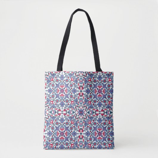 Sierlijke Turkse tegelpatroon Tote Bag (Voorkant)