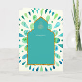 Sierlijke tweetalige WALIMA Nikah Moslim Huwelijk Kaart (Achterkant)