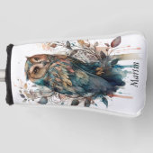 Sierlijke Uil Golfheadcover (Voorkant)