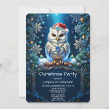 Sierlijke uil met kerstmuts feestelijke feest