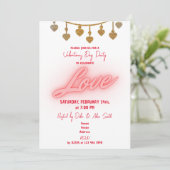 Sierlijke Valentijnsdag-feest met een ketting van Kaart (Staand voorkant)