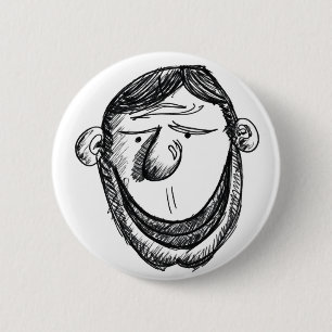 Sierlijke vent ronde button 5,7 cm