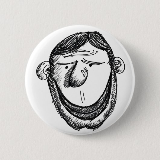 Sierlijke vent ronde button 5,7 cm (Voorkant)