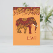 Sierlijke versierde Indische olifant ontwerp Kaart (Staand voorkant)