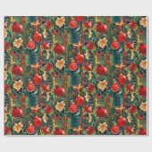 Sierlijke Vibrant Kerstmis Cadeaupapier (Vlak)