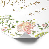 Sierlijke Victoriaanse sierlijke bloemrecept kaart Poster (Hoek)