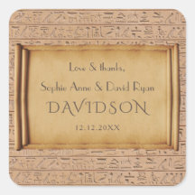 Sierlijke Vintage Egyptische Papyrus Huwelijk