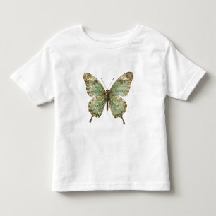Sierlijke vlinder met vleugels in bladpatroon kinder shirts
